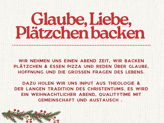 Glaube, Liebe, Plätzchen backen